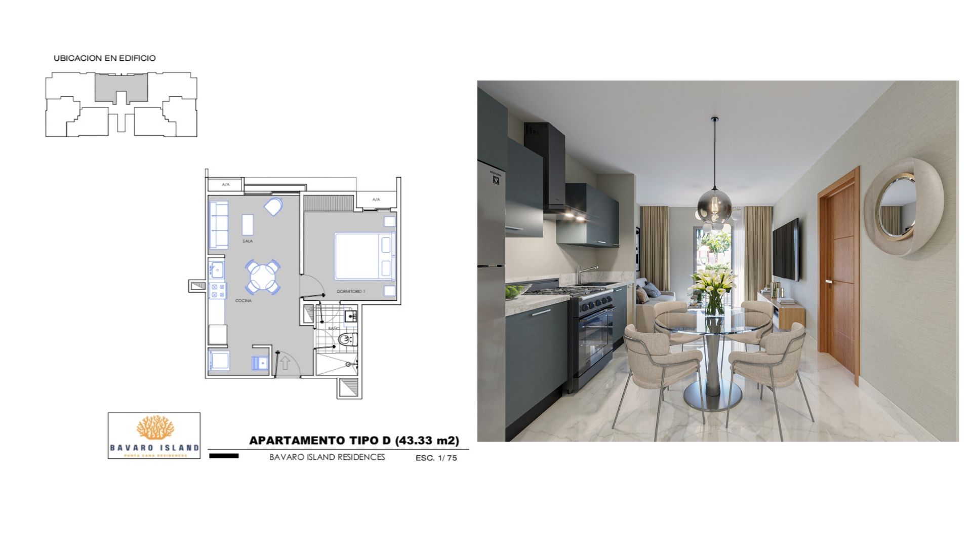 Invertir en República Dominicana,Inmobiliaria Esteban Ríos - Bavaros Island - Apartamento Tipo D